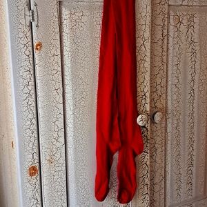 Long cotton red stocking for decor